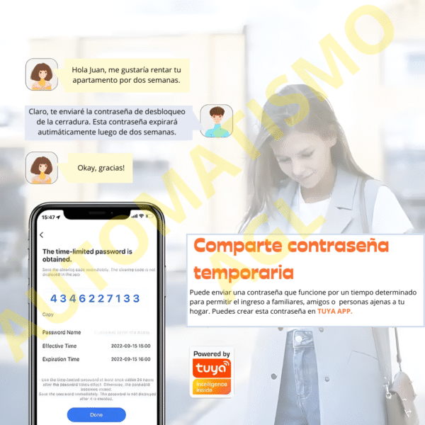 Hola Juan, me gustaría rentar tu apartamento por dos semanas (2) Cerradura Inteligente Sin Pestillo