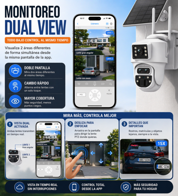 2026/05/1000555226.png Cámara Domo Seguridad Solar 6mp Doble Lente Wifi 128gb