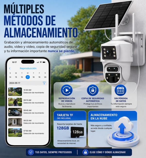 2026/05/1000555228.png Cámara Domo Seguridad Solar 6mp Doble Lente Wifi 128gb
